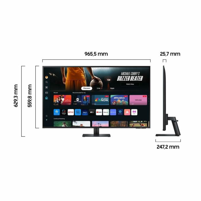 Smart Monitor Samsung M7 S43DM702UU 43"/ 4K/ Multimedia/ Smart TV/ Negro 2 Smart Monitor Samsung M7 S43DM702UU 43"/ 4K/ Multimedia/ Smart TV/ Negro 2