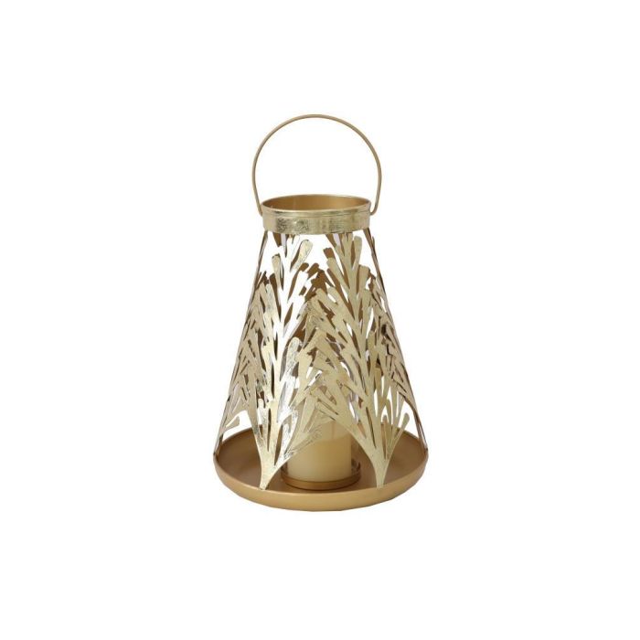 DKD Home Decor Farola Glam Dorada de Metal, Estilo Moderno, 42 cm Alto x 25x25 cm de Base. Lámpara de Pie para Salón Dormitorio