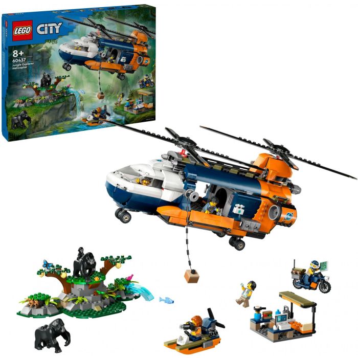 LEGO 60437 City Helicóptero del Explorador de la Selva al Campamento Base, Juguete de construcción para niños 8 Años+ 14 LEGO 60437 City Helicóptero del Explorador de la Selva al Campamento Base, Juguete de construcción para niños 8 Años+ 14