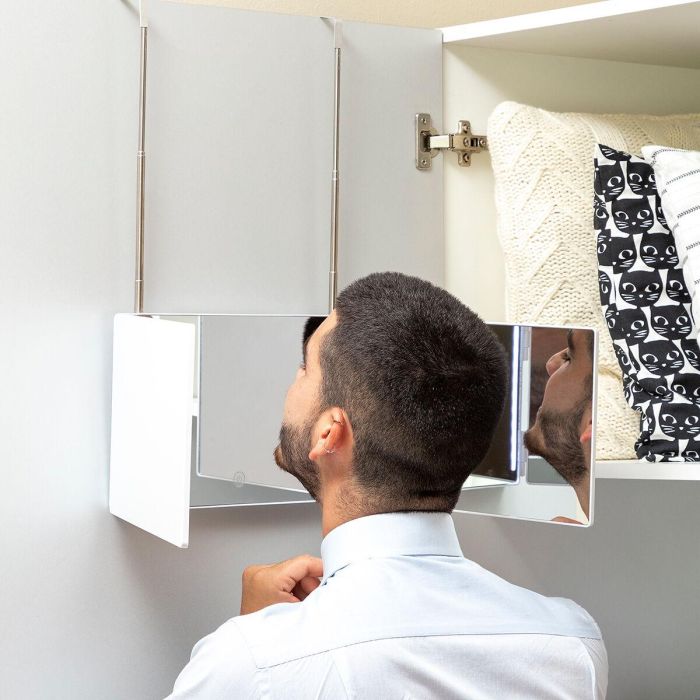 Espejo para baño con luz LED y visión 360º InnovaGoods 7 Espejo para baño con luz LED y visión 360º InnovaGoods 7