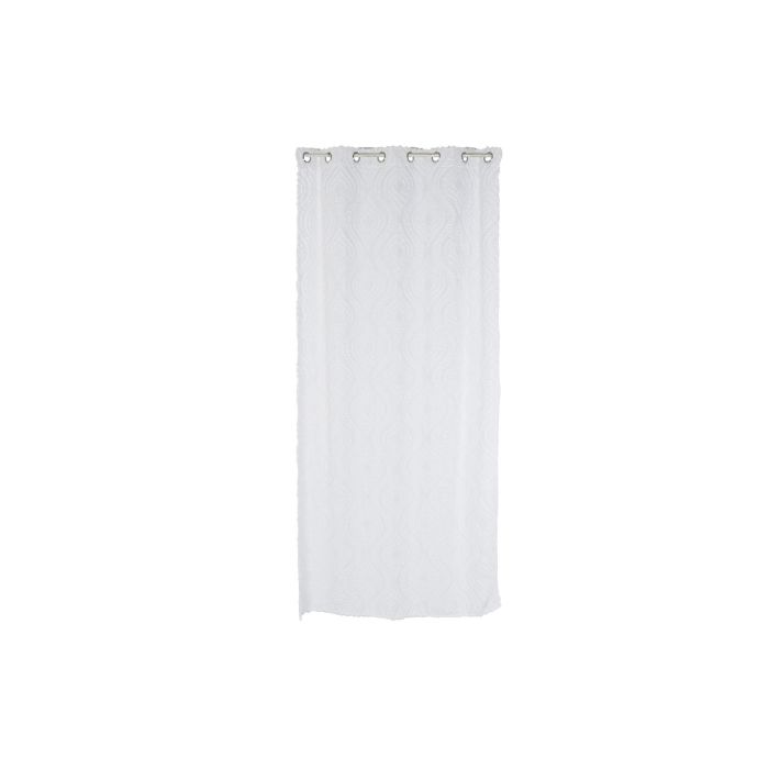 Cortina Boho DKD Home Decor Blanco 260 x 140 cm (2 Unidades) 4 Cortina Boho DKD Home Decor Blanco 260 x 140 cm (2 Unidades) 4