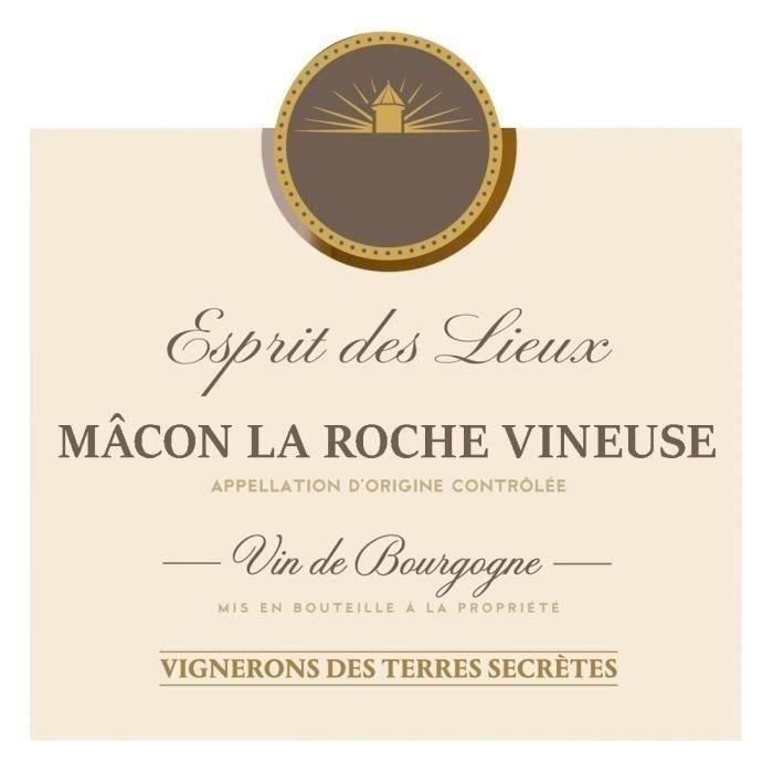 Esprit des Lieux Vignerons des Terres Secretes 2022 Mâcon La Roche Vineuse - Vino blanco de Borgoña 1 Esprit des Lieux Vignerons des Terres Secretes 2022 Mâcon La Roche Vineuse - Vino blanco de Borgoña 1