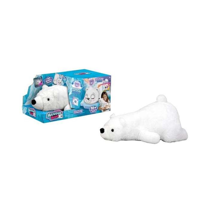 Bizak Peluche electrónico Oso Polar que mueve sus ojos y nariz, acompañado de luces y sonidos mágicos, ideal para niños a partir de 3 años 1