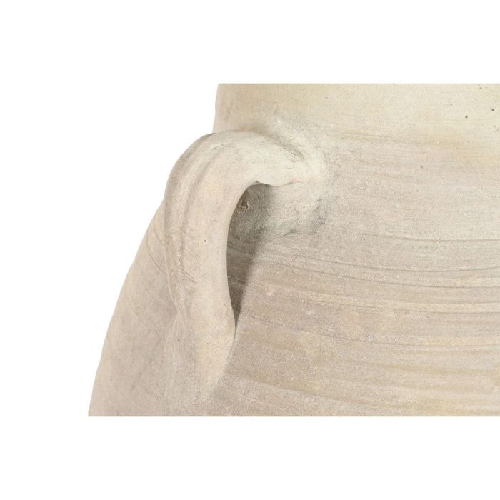 DKD Home Decor Ánfora Mediterráneo, Terracota Artesanal Hecha a Mano con 2 Asas y Boca 28cm, Colección Jerba, 55x96x55 cm