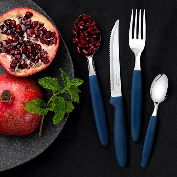 Tramontina Ipanema Cucharas de Té Azules 13,9 cm Acero Inoxidable Polipropileno 3 Unidades 2 Tramontina Ipanema Cucharas de Té Azules 13,9 cm Acero Inoxidable Polipropileno 3 Unidades 2