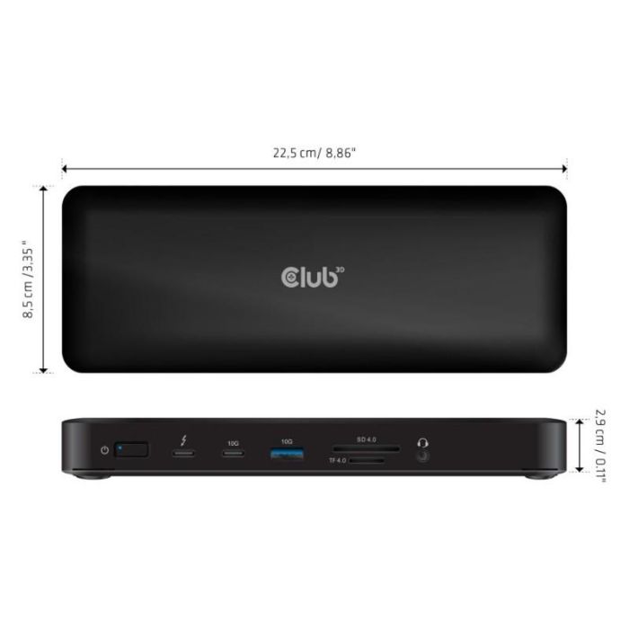 Club3D Thunderbolt4 16-in-1 Dockingstation 4 Displays St/Bu 2 Club3D Thunderbolt4 16-in-1 Dockingstation 4 Displays St/Bu 2