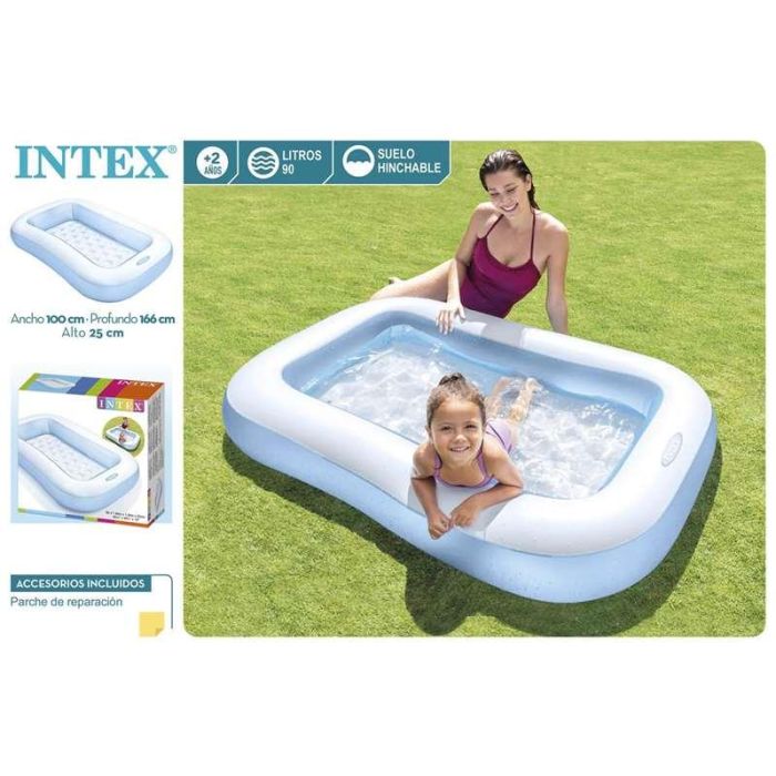 Piscina hinchable bebé rectangular (capacidad 90 litros) (+2 años) 166x100x25cm 5 Piscina hinchable bebé rectangular (capacidad 90 litros) (+2 años) 166x100x25cm 5