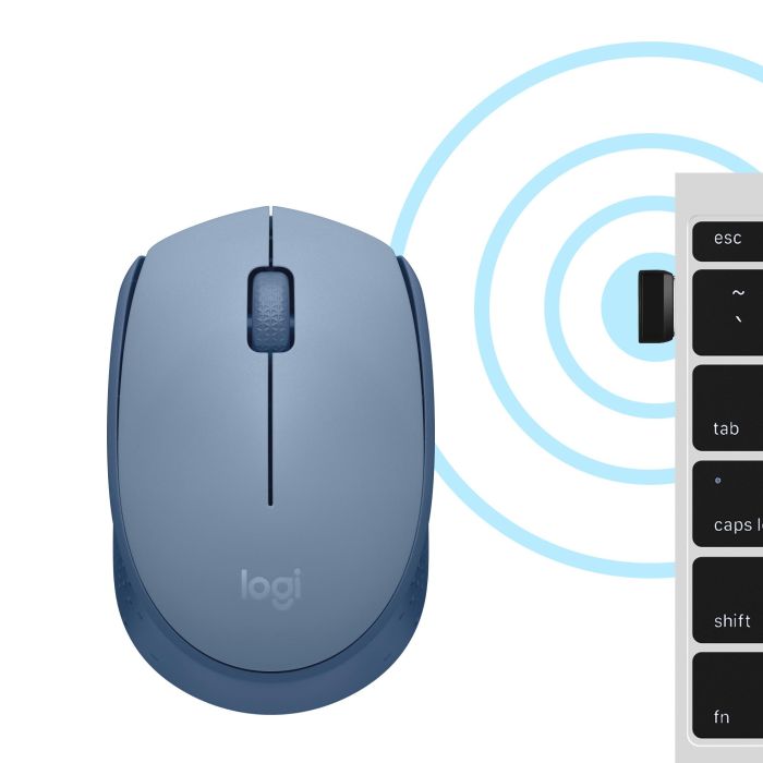 LOGITECH MOUSE RATON M171 OPTICO WIRELESS INALAMBRICO GRIS AZULADO 5 LOGITECH MOUSE RATON M171 OPTICO WIRELESS INALAMBRICO GRIS AZULADO 5