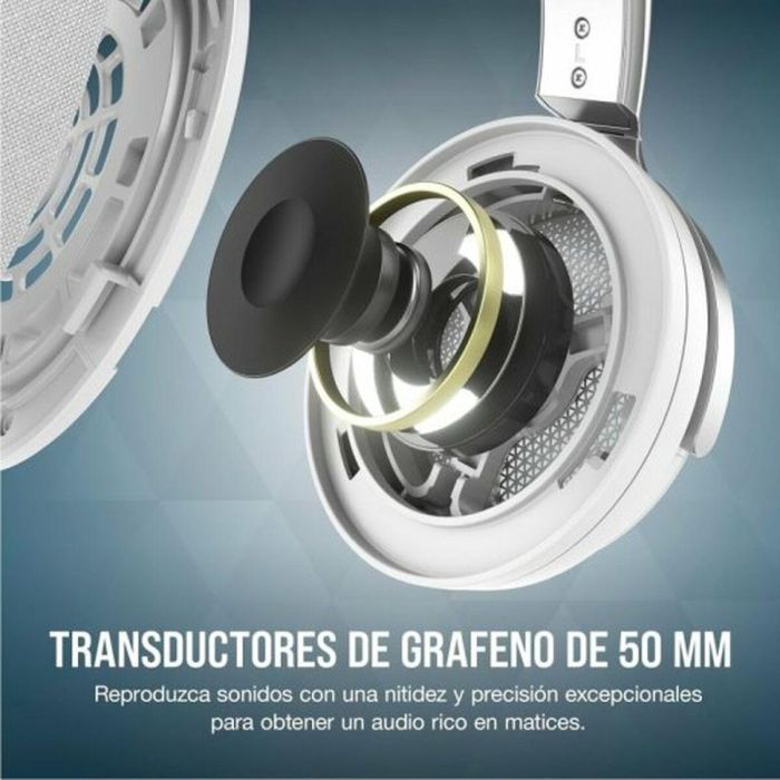 Corsair Virtuoso Pro Auriculares Gaming Abiertos con Cable para PC y Streaming, Color Blanco 4