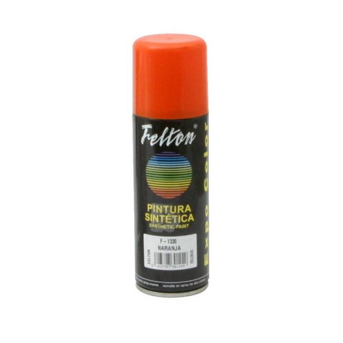 Felton Spray Pintura Naranja 200ml para Muebles, Accesorios Decorativos e Industria - Acabado Profesional Duradero y Secado Rápido
