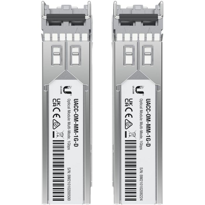 Ubiquiti SFP Módulo Transceptor de Fibra Óptica Multimodo Dúplex 1 Gbps con 2 Conectores LC, Alcance 550m (Pack de 2) 3 Ubiquiti SFP Módulo Transceptor de Fibra Óptica Multimodo Dúplex 1 Gbps con 2 Conectores LC, Alcance 550m (Pack de 2) 3