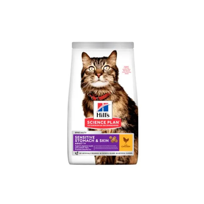 Hill'S Hsp Feline Adult Sensitive Stomach Skin Pollo 1,5 kg