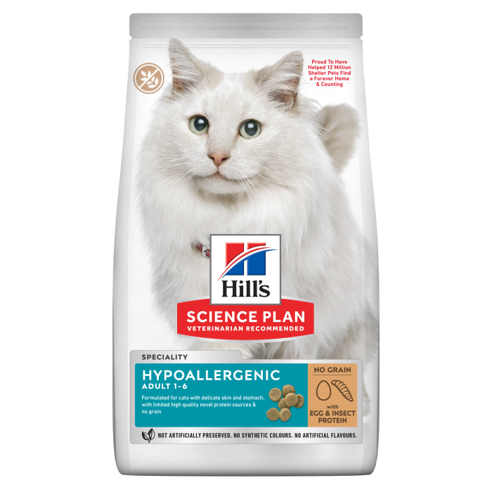 Hill'S Sp Feline Adult Hypoallergenic Huevo E Insectos 7 kg