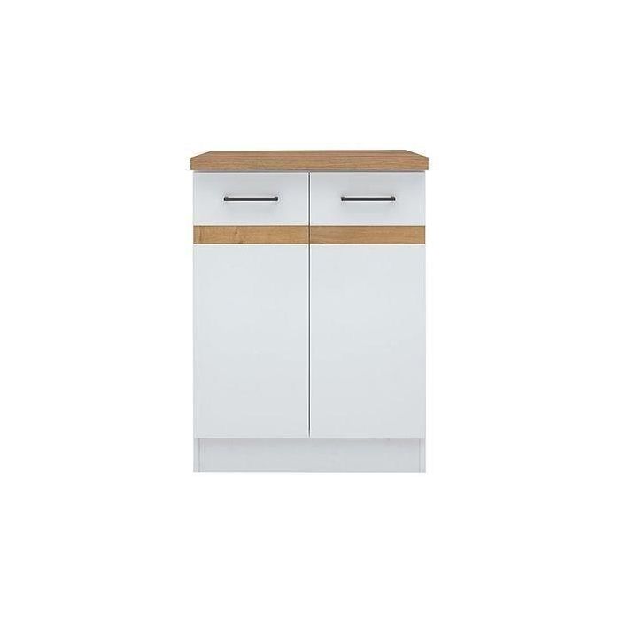 Junona JUNONAMB2P60BLPL Bajo Gabinete de Cocina 60 cm 2 Puertas Tesca de Trabajo Blanco Brillante 2 Junona JUNONAMB2P60BLPL Bajo Gabinete de Cocina 60 cm 2 Puertas Tesca de Trabajo Blanco Brillante 2