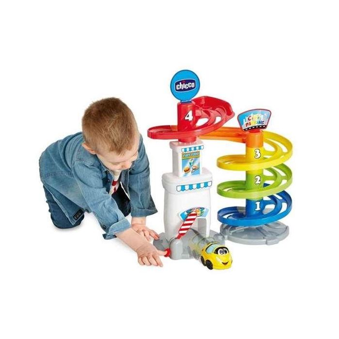 Parking turbo touch 37 cm de alto con 4 niveles de toboganes, incluye un vehiculo exlusivo 2 Parking turbo touch 37 cm de alto con 4 niveles de toboganes, incluye un vehiculo exlusivo 2