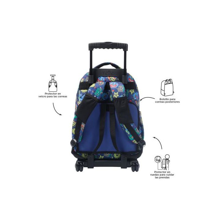 Totto Mochila Renglones Tello con ruedas 32x45.5x18 cm - 26L MA03ECO006-2416P-8JZ 2