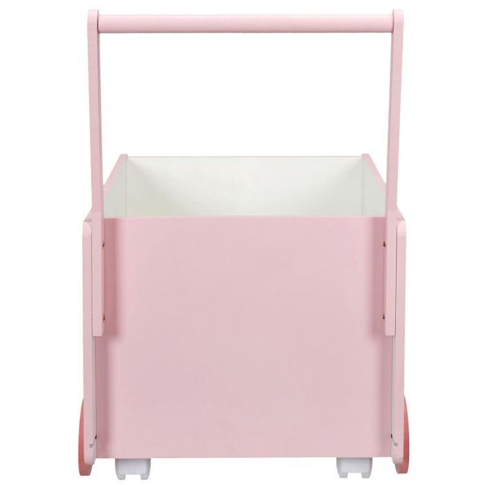 Home Deco Kids Carro Almacenar Infantil Rosa para Niños con Ruedas Decorativas 35x47 cm 4