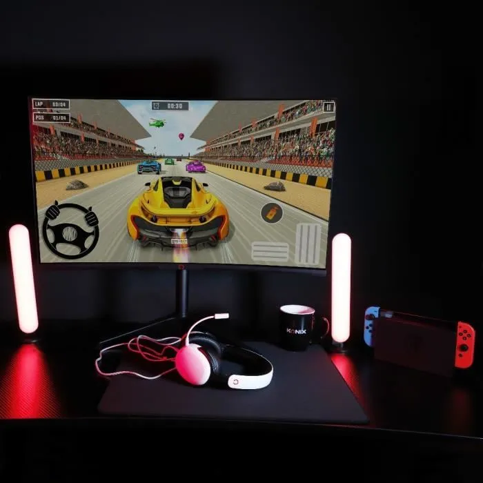 Konix Nexus Auriculares para juegos con cable para Nintendo Switch 2, altavoces de 40 mm, micrófono, jack de 3,5 mm, Blanco 4