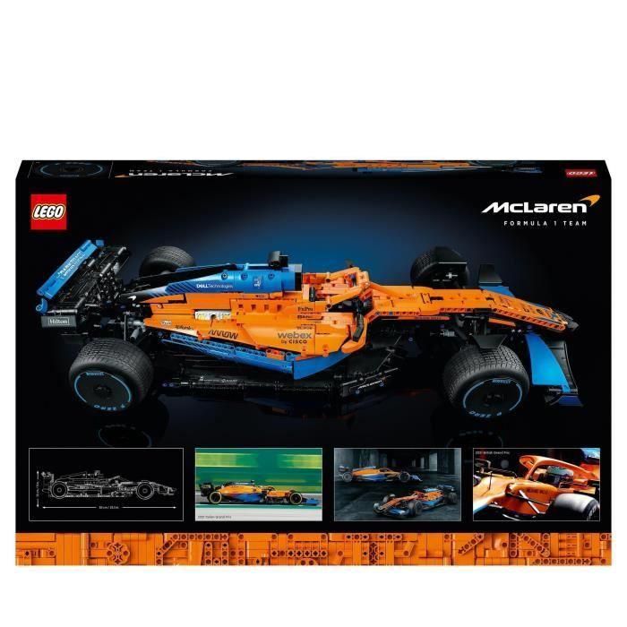 LEGO 42141 Technic The McLaren Formula 1 2022 Race Car, modelo a escala F1, kit de construcción, kit de modelo para adultos 5 LEGO 42141 Technic The McLaren Formula 1 2022 Race Car, modelo a escala F1, kit de construcción, kit de modelo para adultos 5
