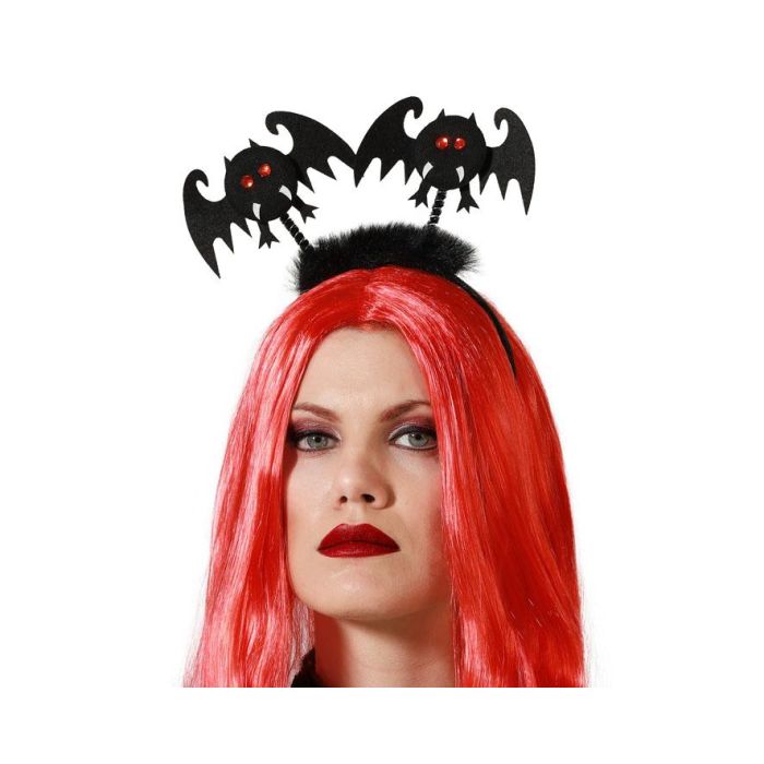 Diadema De Murciélagos Negros Con Ojos Rojos Para Halloween