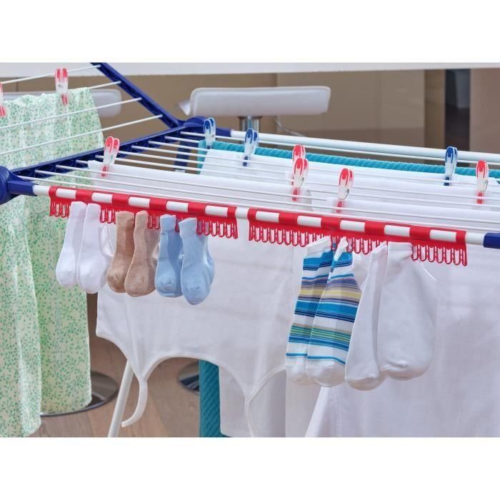 Leifheit Pegasus 160 Solid Slim Secadora Independiente con Patas – Tendedero de Ropa 16m – Alas Altura 1.07m Ropa Larga – 2 Soportes Ropa Pequeña 2