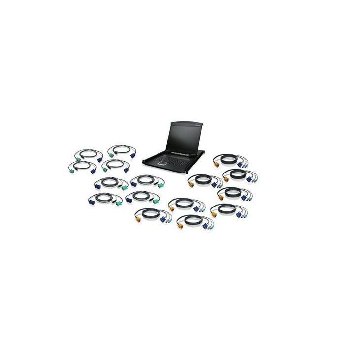 IOGEAR KVM Drawer Kit w / PS/2 & USB KVM Cables, 16-Port, 19" LCD IOGEAR KVM Drawer Kit w / PS/2 & USB KVM Cables, 16-Port, 19" LCD