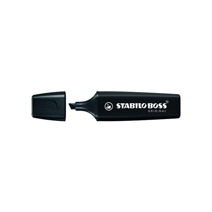 Marcador Fluor Stabilo Boss 70 Nature Colors Negro 10 unidades
