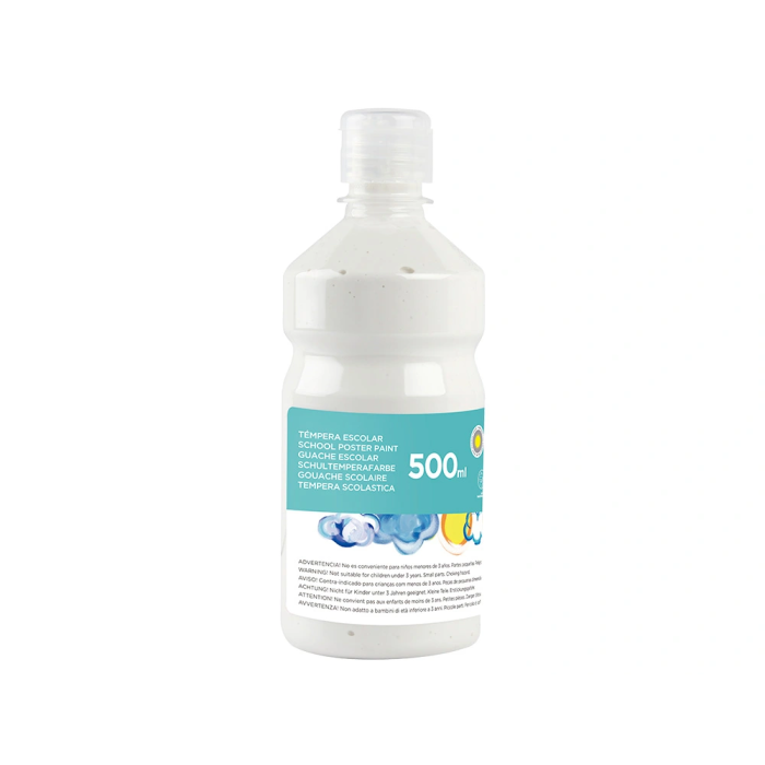 Liderpapel Tempera Escolar Liquida 500 ml Blanco Superlavable 1 Liderpapel Tempera Escolar Liquida 500 ml Blanco Superlavable 1