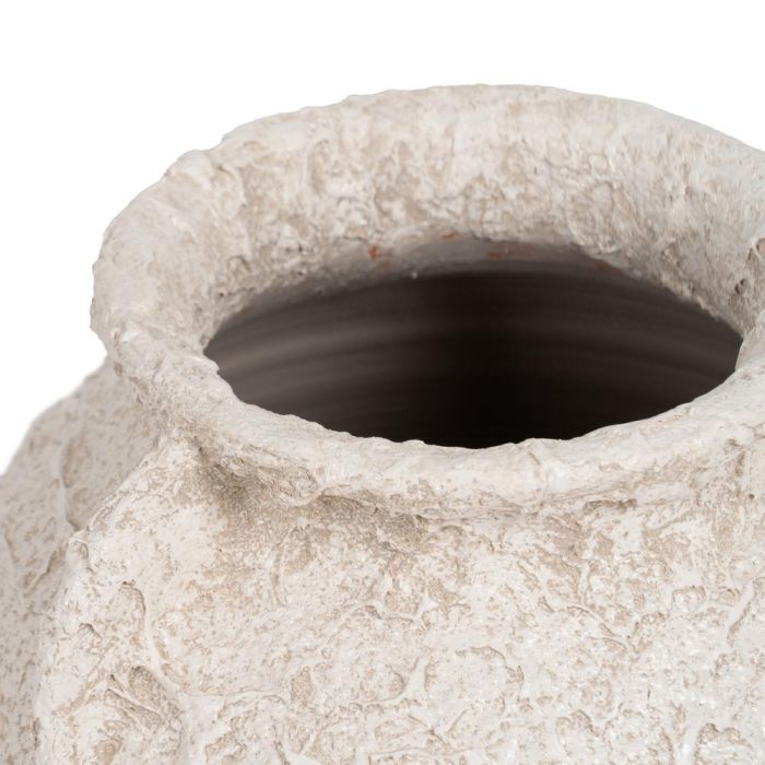 Tinaja Blanco Rústico Cerámica 39 X 39 X 40 cm