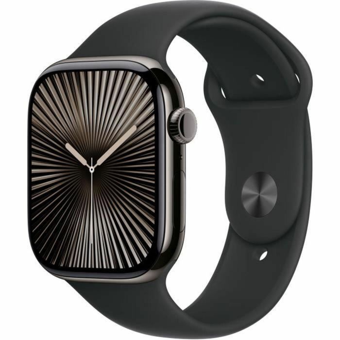 Apple Watch Series 10 GPS + Cellular - 46 mm - Caja de titanio color pizarra - Correa deportiva negra - S/M