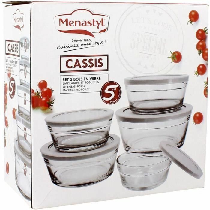 Recipiente Conservador de Alimentos Menastyl Redondo 150 ml 400 ml (5 Unidades) 3 Recipiente Conservador de Alimentos Menastyl Redondo 150 ml 400 ml (5 Unidades) 3