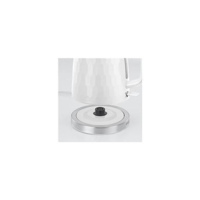 Russell Hobbs 26050-70 Hervidor Honeycomb Blanco 1.7L, Ebullición Rápida, Diseño con Textura de Colmena y Acero Inoxidable 2 Russell Hobbs 26050-70 Hervidor Honeycomb Blanco 1.7L, Ebullición Rápida, Diseño con Textura de Colmena y Acero Inoxidable 2