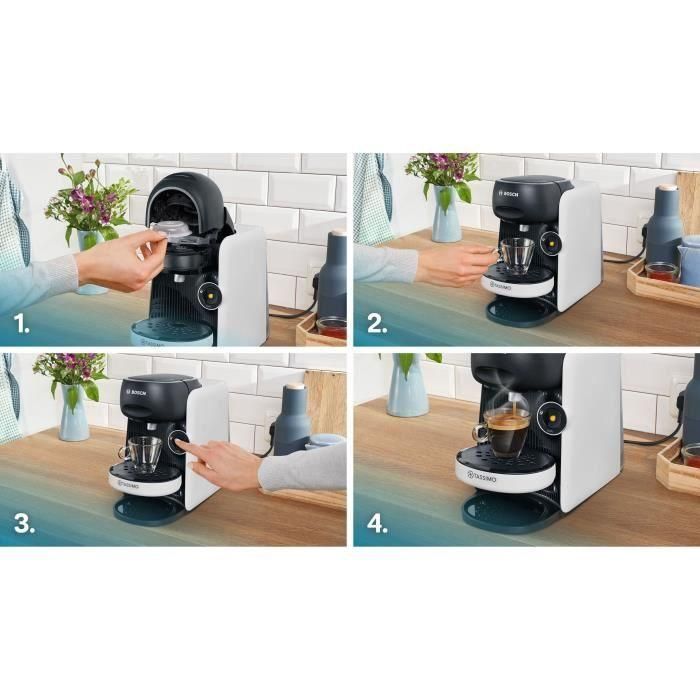 Cafetera multibebidas - BOSCH - TASSIMO - T16 Finesse blanco - 1400 W 4 Cafetera multibebidas - BOSCH - TASSIMO - T16 Finesse blanco - 1400 W 4