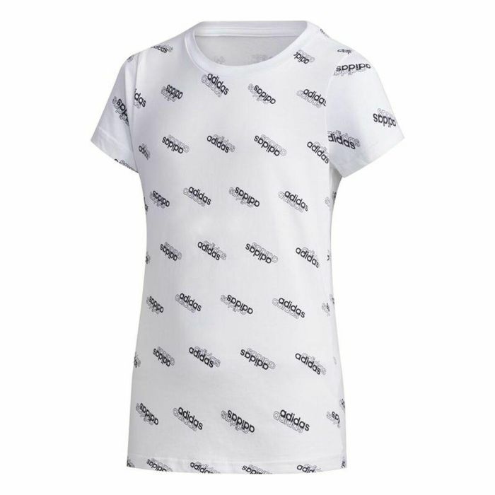 Camiseta de Manga Corta Infantil Adidas Sportswear Blanco 5