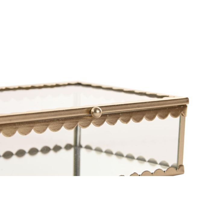 Joyero Glam DKD Home Decor Dorado 11 x 5 x 15 cm (4 Unidades) 1