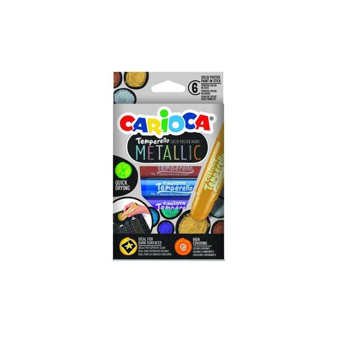 Tempera Solida Carioca Temperello Pocket Metallic 10Gr. Estuche De 6 Colores