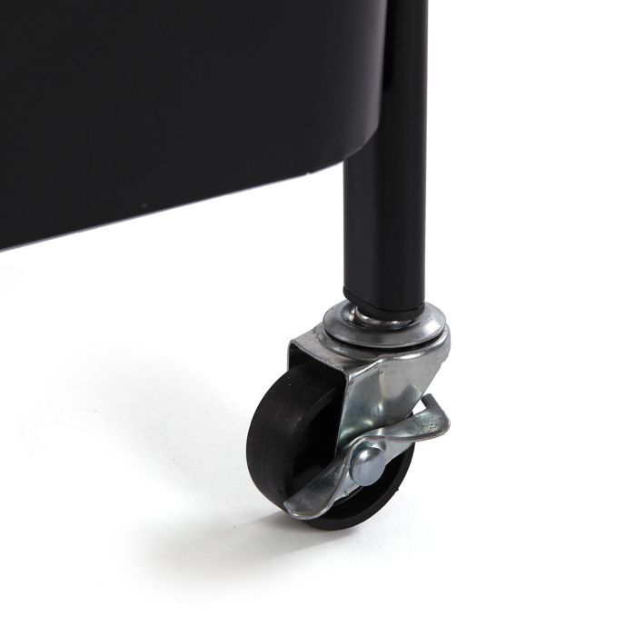 Carro Metalico Negro De 3 Baldas Versa 30X77CM 2 Carro Metalico Negro De 3 Baldas Versa 30X77CM 2