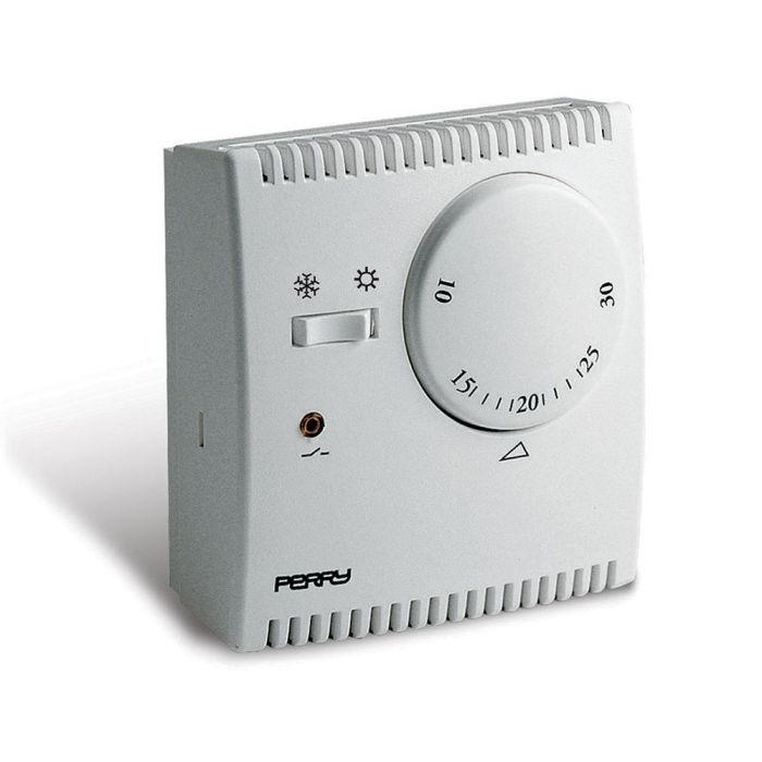 Perry TEG Termostato Analógico de Gas con Luz Piloto y Selector Verano/Invierno Blanco 230V 7.4x4x7.4cm