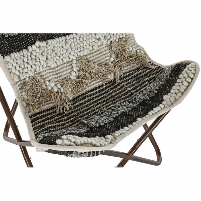 Sillon Boho DKD Home Decor Marron Negro 65 x 90 x 74 cm 1