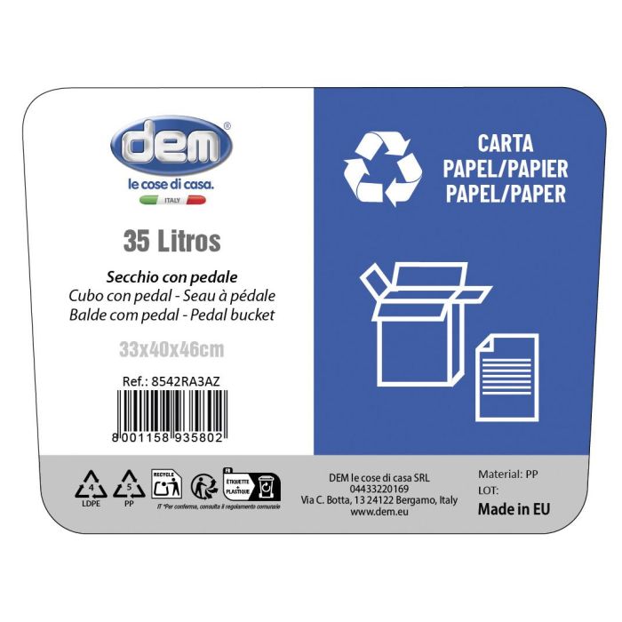 Inde Cubo con Pedal Ecoponto 35 Lt | Dimensiones: 29.9 cm (Ancho) x 48.4 cm (Alto) x 38.2 cm (Largo) (6 Unidades) 2 Inde Cubo con Pedal Ecoponto 35 Lt | Dimensiones: 29.9 cm (Ancho) x 48.4 cm (Alto) x 38.2 cm (Largo) (6 Unidades) 2