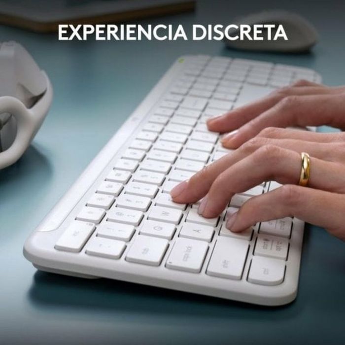 Teclado Logitech Blanco Qwerty Español QWERTY 4