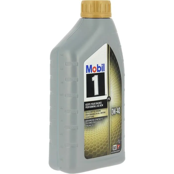 Mobil 0W-40 FS Bidón de aceite de motor 1 L 4 estaciones 1 Mobil 0W-40 FS Bidón de aceite de motor 1 L 4 estaciones 1