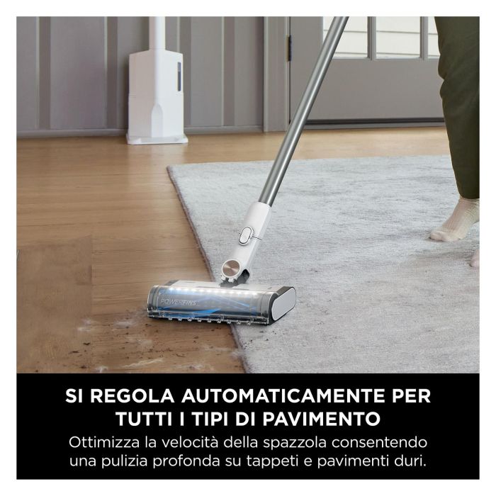 Shark BU3521EU Aspiradora escoba 2 en 1, Sin bolsa, Azul, Blanco, Plástico, Secar, Ciclónico 8