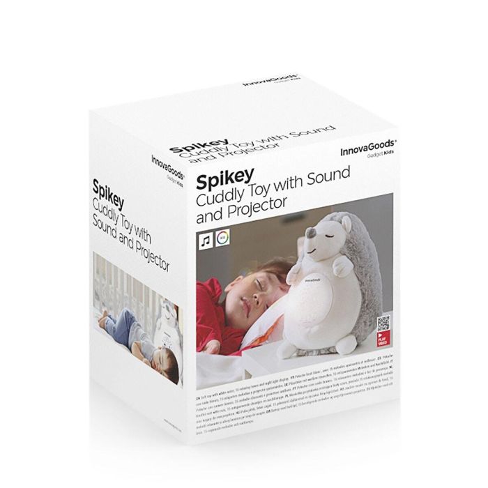Erizo de Peluche con Ruido Blanco y Proyector Quitamiedos Spikey InnovaGoods 1 Erizo de Peluche con Ruido Blanco y Proyector Quitamiedos Spikey InnovaGoods 1