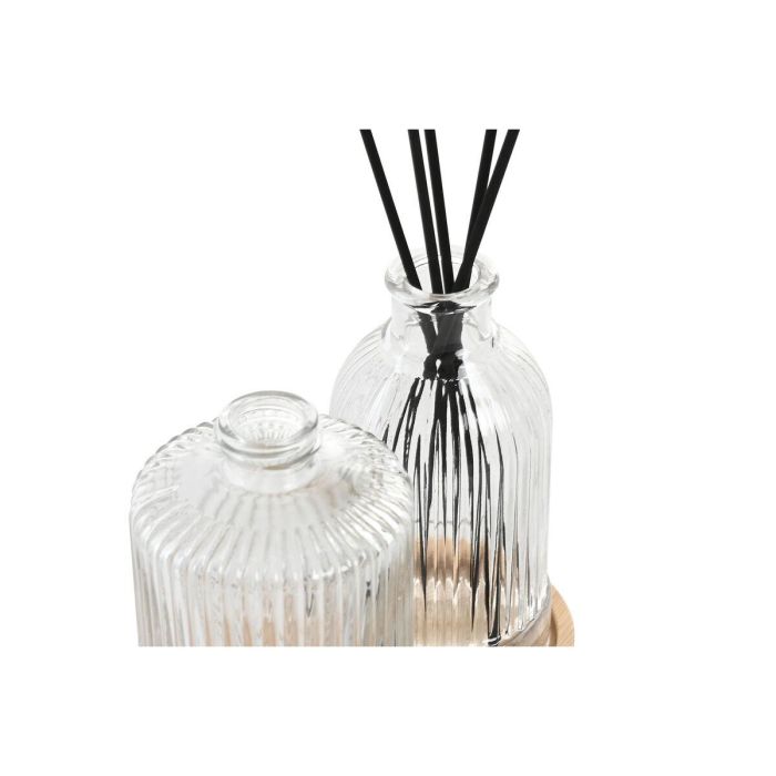 DKD Home Decor Set de 3 Mikado Difusores de Aroma para Baño de Cristal y Bambú Transparente y Negro 200ml 2 DKD Home Decor Set de 3 Mikado Difusores de Aroma para Baño de Cristal y Bambú Transparente y Negro 200ml 2
