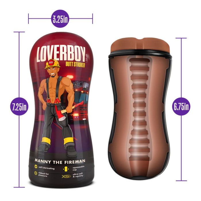 Masturbador Masculino Blush Loverboy Marrón 3