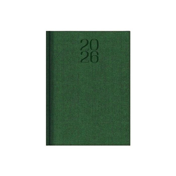 Agenda Anual (2026) Edeusto Libro Reservas Bard Cosida Tapa Acolchada D43 195X265 D/2P Verde (394)