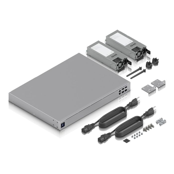 Ubiquiti EFG Gateway Empresarial Gris Montaje en Rack 2000 MHz 16 GB RAM 23500 Mbit/s Firewall 2 Puertos SFP+ Administracion Web 6