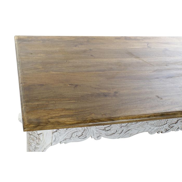 Mesa Comedor Indio DKD Home Decor Blanco Natural 90 x 80 x 180 cm 1