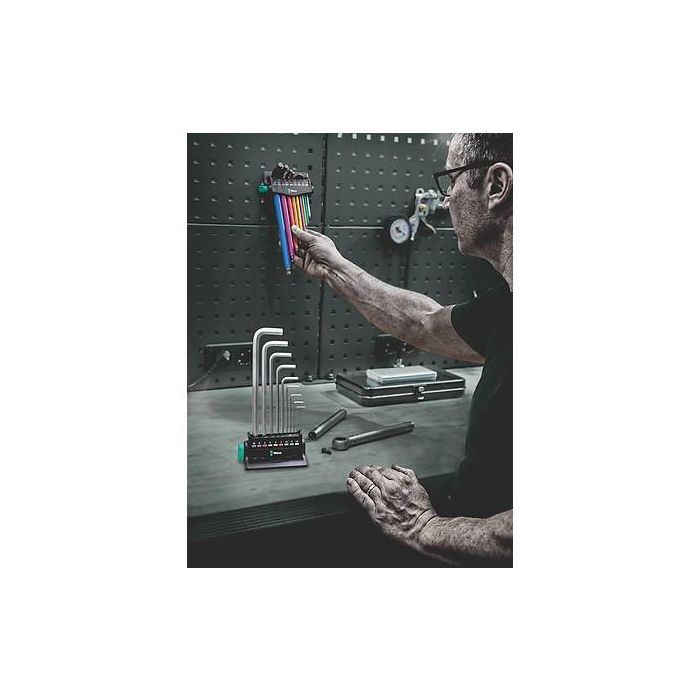 Wera 950/9 Hex-Plus 05022102001 - Juego de llaves Allen métricas de 9 piezas (1.5-10mm), cromadas 2